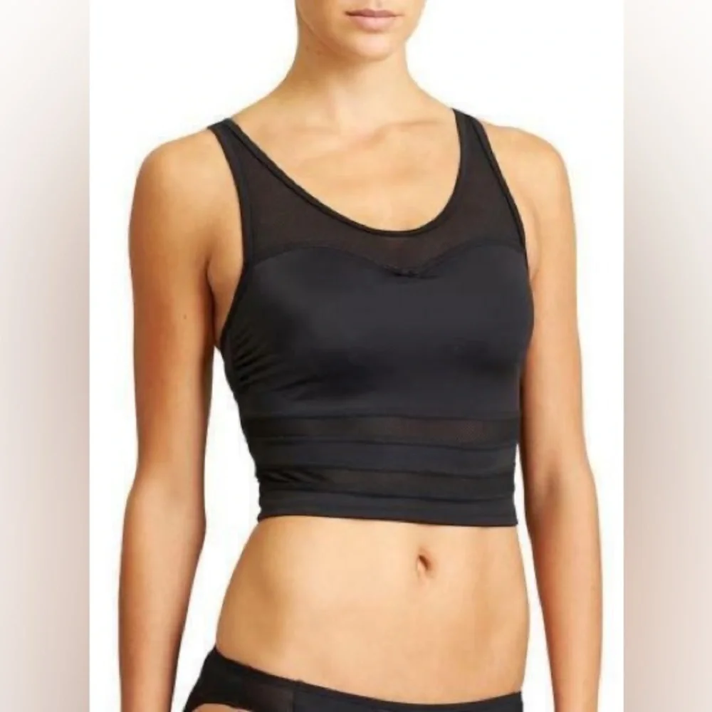 Athleta | Black Bralette Mesh Bikini Top - Size 34 D/DD